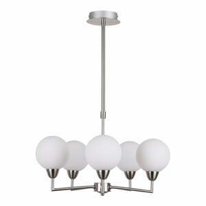 Závěsné svítidlo ve stříbrné barvě se skleněným stínidlem Logos – Candellux Lighting