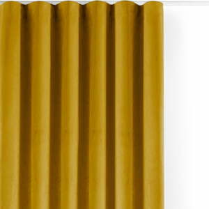 Sametový dimout závěs v hořčicové barvě 400x175 cm Velto – Filumi
