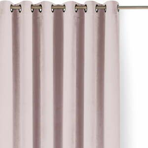 Světle růžový sametový dimout závěs 400x175 cm Velto – Filumi