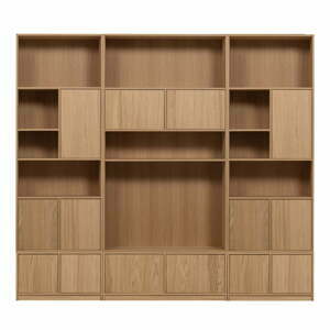 Modulární knihovna v dekoru dubu v přírodní barvě 264x243 cm Modulair – vtwonen