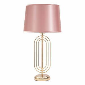 Růžová stolní lampa Mauro Ferretti Krista, výška 55 cm