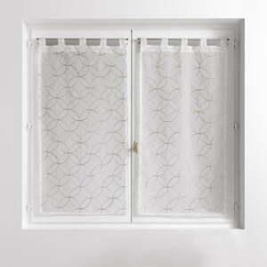 Bílo-šedé voálové záclony v sadě 2 ks 60x90 cm Olympia – douceur d'intérieur