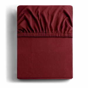 Vínové napínací prostěradlo jersey 90x200 cm Amber – Restilo