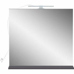 Nástěnné zrcadlo s osvětlením a poličkou 76x75 cm – Germania