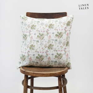 Lněný povlak na polštář 40x40 cm White Botany – Linen Tales