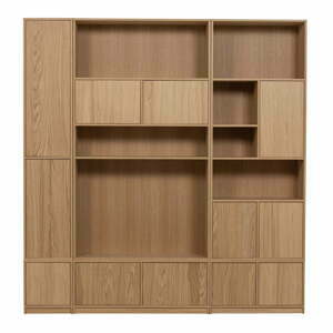 Modulární knihovna v dekoru dubu v přírodní barvě 217x243 cm Modulair – vtwonen