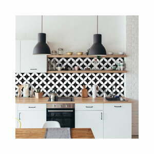 Sada 60 nástěnných samolepek Ambiance Wall Decal Cement Tiles Aniello, 15 x 15 cm