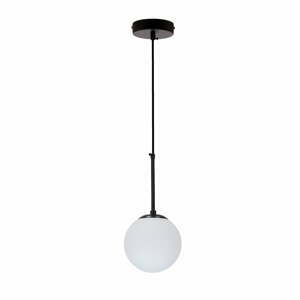 Černé závěsné svítidlo se skleněným stínidlem ø 15 cm Pompei – Candellux Lighting