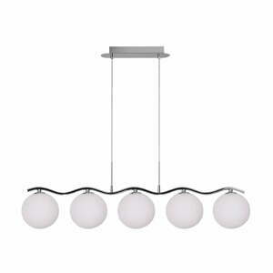 Závěsné svítidlo ve stříbrné barvě se skleněným stínidlem 12x86 cm Ramon – Candellux Lighting
