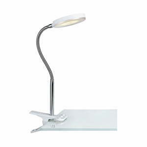 Bílá stolní LED lampa s klipsem Markslöjd Flex