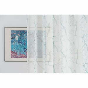 Krémovo-tyrkysová záclona 140x260 cm Mizar – Mendola Fabrics