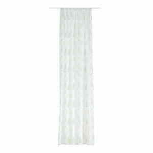 Bílo-zelená záclona 140x245 cm Caledonia – Mendola Fabrics