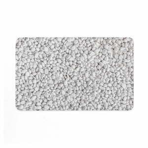 Bílo-šedá gumová koupelnová předložka 50x80 cm Leandra – douceur d'intérieur