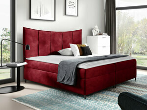 Moderní boxspring postel  Benda 160x200, červená Fresh