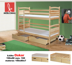 Dětská postel Oskar, masiv + matrace ZDARMA!