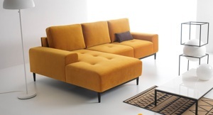 Designová rohová sedačka Vamina, mango Enjoy Roh: Orientace rohu Levý roh