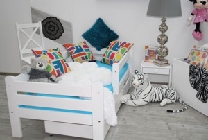 Dětská postel z masivu Kuba, 160x80, bílá