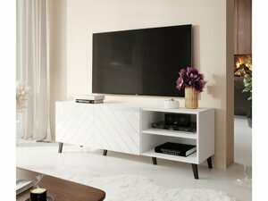 Moderní televizní stolek Itálie 150 , bílá/bílý lesk