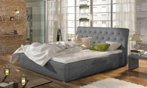 Moderní postel Marseille 200x200cm, šedá