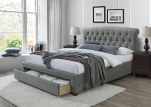 Čalouněná postel s úložným prostorem Avona, 160x200cm