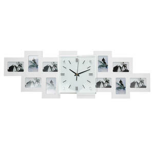 Ambia Home HODINY S FOTOGRAFIEMI, bílá, 80/26/4,8 cm