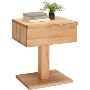Linea Natura NOČNÍ STOLEK, jádrový buk, barvy buku, 51/60/38,5 cm