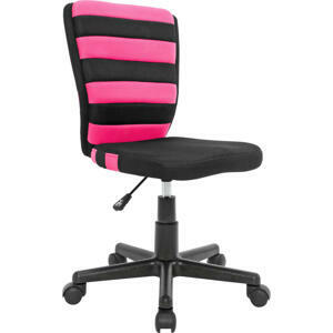 Carryhome OTOČNÁ ŽIDLE PRO MLÁDEŽ, síťovina, černá, pink