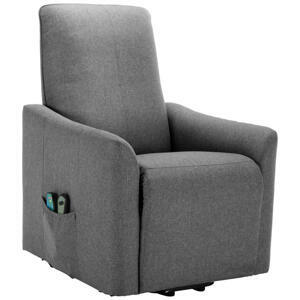 MID.YOU TELEVIZNÍ KŘESLO, textil, šedá