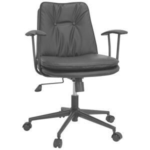MID.YOU OTOČNÁ ŽIDLE, vzhled kůže, černá
