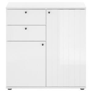 XXXL KOMODA, vysoce lesklá bílá, 80/83/38 cm