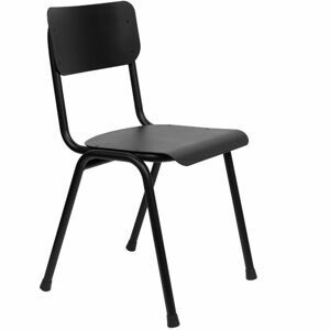 Černá kovová jídelní židle ZUIVER BACK TO SCHOOL OUTDOOR