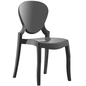 Pedrali Černá plastová židle Queen 650