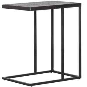 Hoorns Černý kovový odkládací stolek Fabe 55 x 45 cm