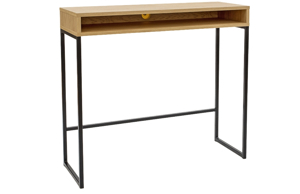 Dubový pracovní stůl Woodman Frame I. s kovovou podnoží 100 x 35 cm