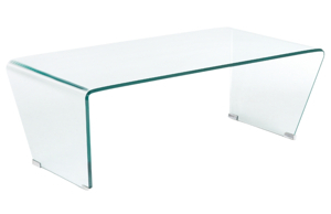 Skleněný konferenční stolek Kave Home Burano 120 x 60 cm