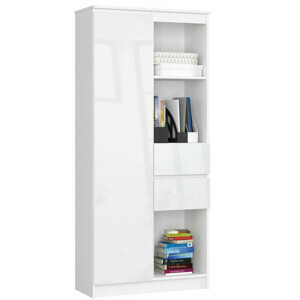 Regál R 80cm CLP R15 bílá/bílý lesk