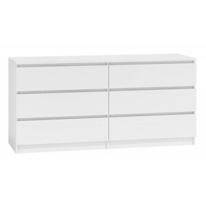 Komoda Malva 6 zásuvek 140 - bílá
