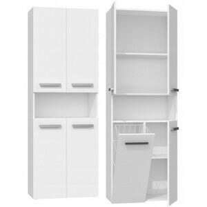 Koupelnová skříňka NEL DK 1K 60cm - bílá mat