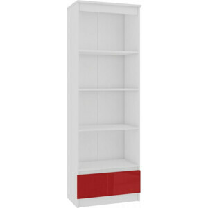 Regál R60 1SZ 4P - červený lesk