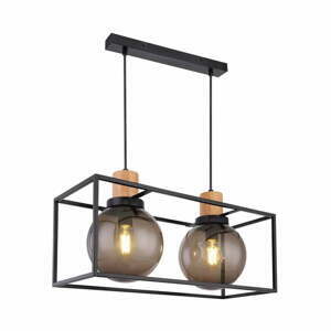 Čierne závesné svietidlo 20x42 cm Retro 2 - Candellux Lighting