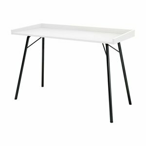 Pracovný stôl s bielou doskou 52x115 cm Rayburn – Woodman