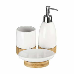 Biela kamenná súprava doplnkov do kúpeľne Earth – Premier Housewares