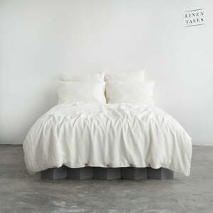 Biele ľanové obliečky na jednolôžko 140x200 cm White – Linen Tales