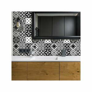 Sada 30 nástenných samolepiek Ambiance Decal Tiles Azulejos Rosario, 10 × 10 cm