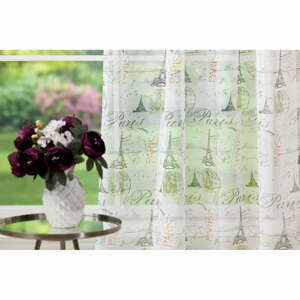 Bielo-sivá záclona 140x245 cm Tour – Mendola Fabrics