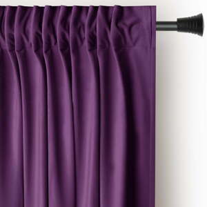 Fialový zamatový dimout záves 140x245 cm Pleat – Restilo
