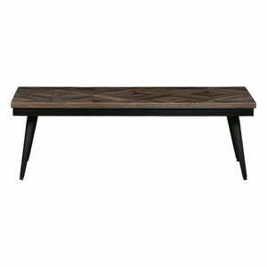 Čierny/hnedý konferenčný stolík 60x120 cm Rhombic – WOOOD