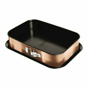 Berlinger Haus Forma s nepriľnavým povrchom 2v1 Rosegold Metallic Line, 39 x 27 x 7,5 cm