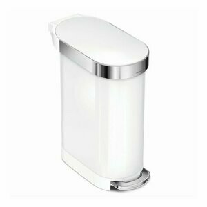 Simplehuman Pedálový odpadkový kôš Slim 45 l, biela