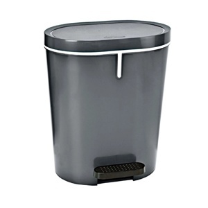 Denox Oval pedálový odpadkový koš 25 l, plast, antracitový, 25 l